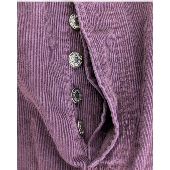 Levi's Size 29 Women’s Purple Corduroy Mini Icon Skirt Button-Fly Mid-Rise. New - Picture 10 of 11